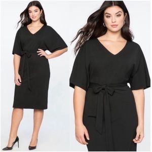 NWT ELOQUII NAVY Knit Midi Dress With Side Slit